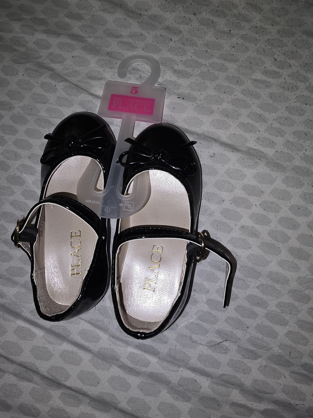 The Children's Place Black Dress Shoes with Bow Infant/Toddler